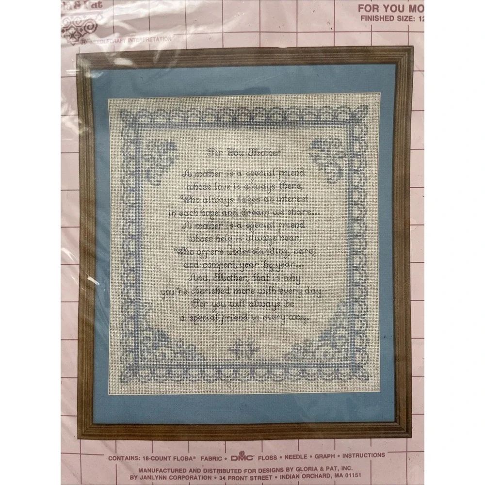 Gloria And Pat Brand Cross Stich Kit New‎ Ols Stock Unopened 72-6 For You Mother